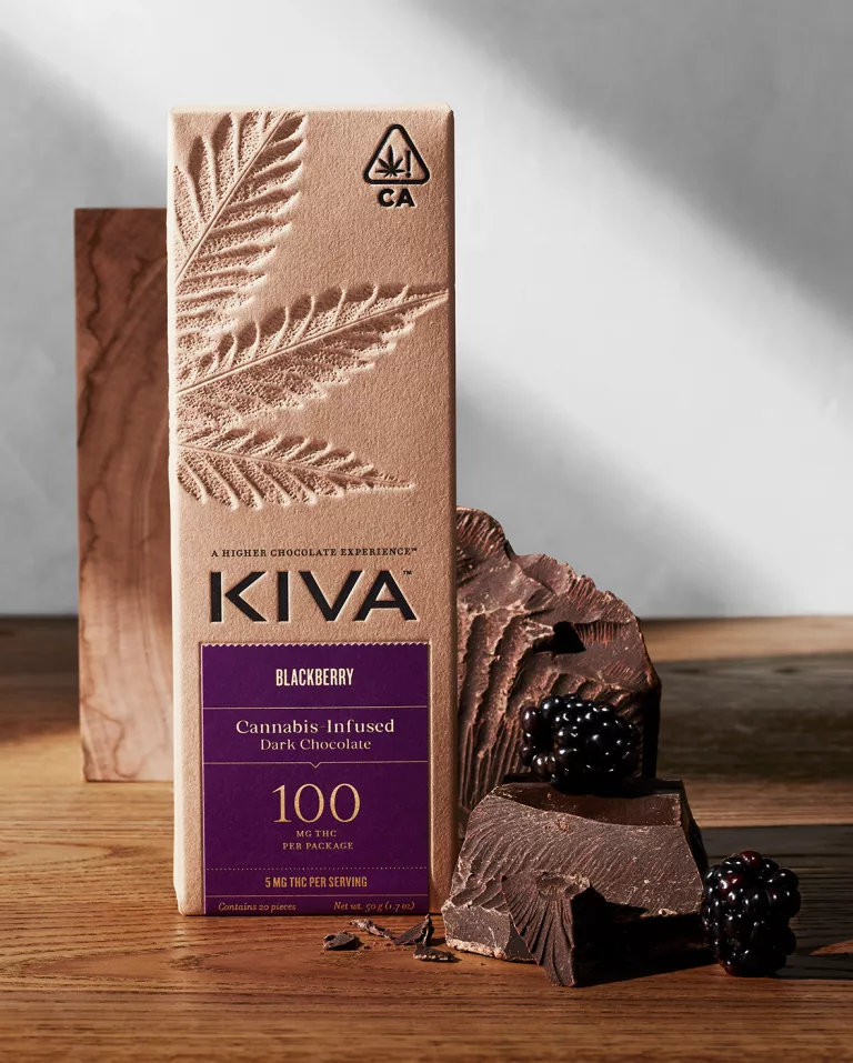 Kiva Confections Blackberry Dark Chocolate Bar