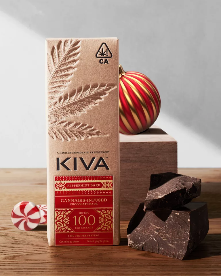 Kiva Confections Peppermint Bark Dark Chocolate